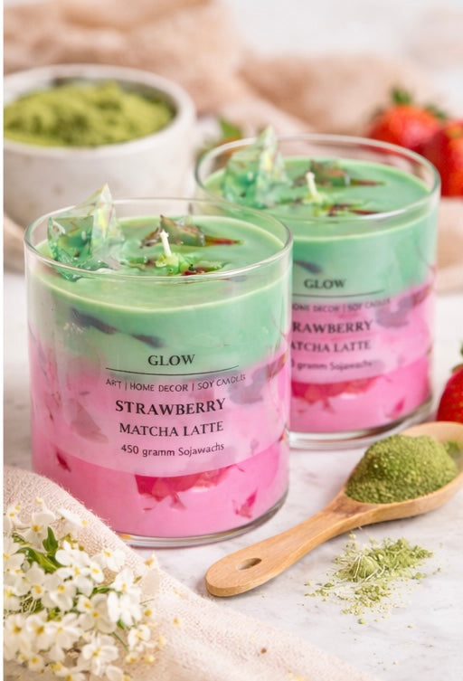 Strawberry Matcha Latte | Kerze