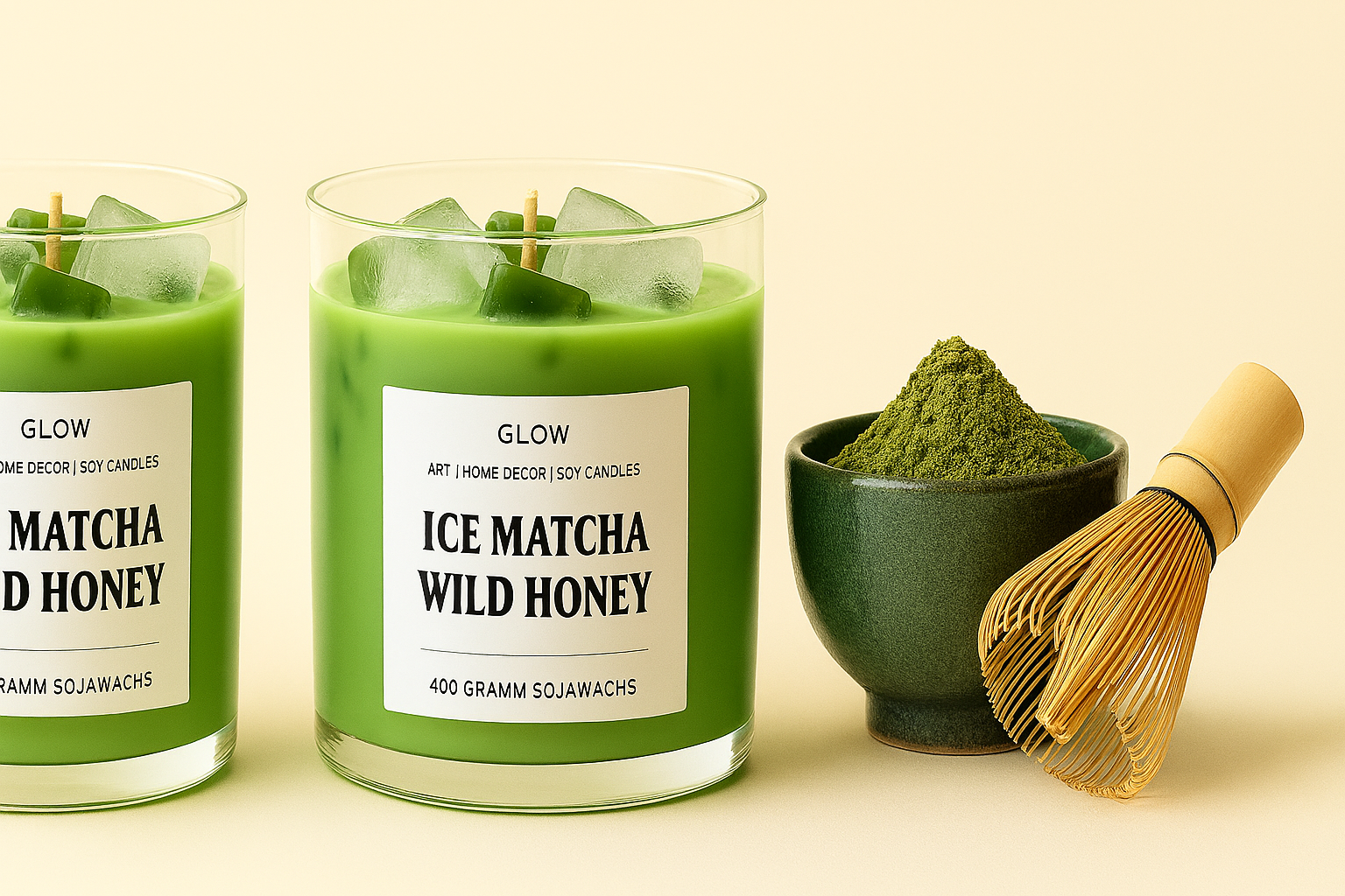 Ice Matcha Wild Honey Kerze