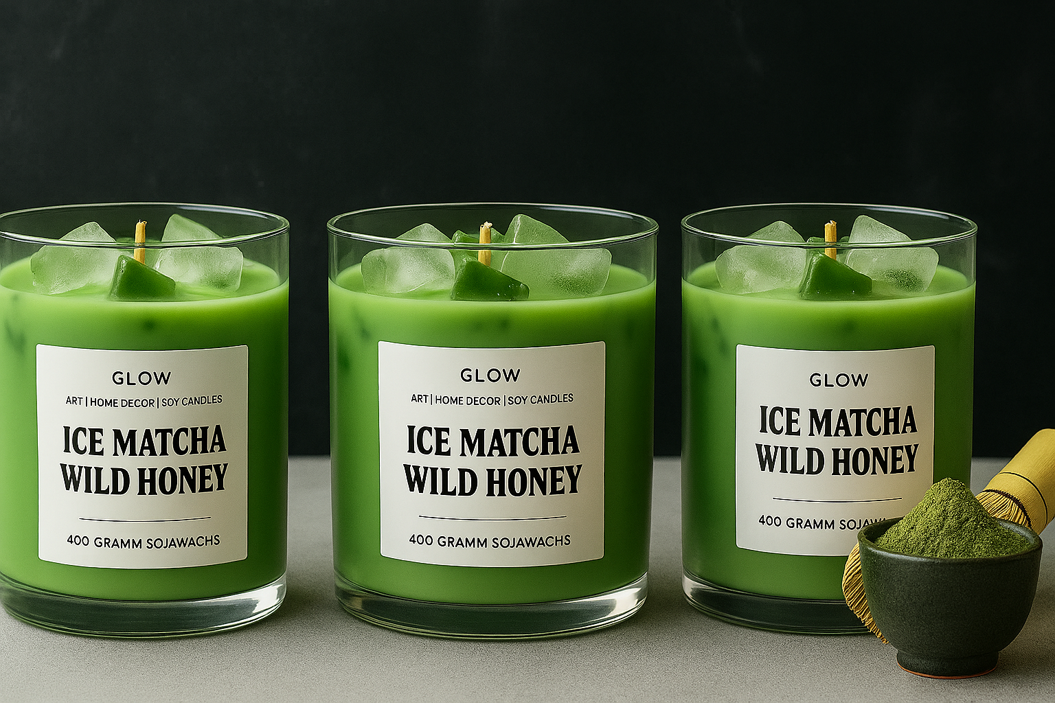 Ice Matcha Wild Honey Kerze